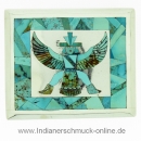 Knifewing Trkis Inlay Zuni Grtelschnalle