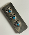 Geldklammer mit 3 Brentatzen Moneyclip Navajo