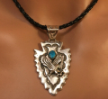 Adler Anhnger mit Trkis Sterlingsilber Indianerschmuck