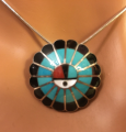 Sunface Anhnger Zuni Indianerschmuck
