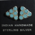 Trkis Inlay Ohrstecker Zuni Indianerschmuck