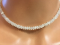 Kurzes Mondstein Collier 38 cm lang