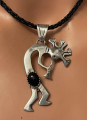 Kokopelli Anhnger mit Onyx