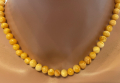 Natur Bernstein Perlenkette barock in gelb