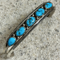 Groer Navajo Armreif mit 5 Trkisen