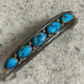 Groer Navajo Armreif mit 5 Trkisen