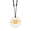 Stirn Chakra Yoga Anhnger vergoldet Sterlingsilber mit Swarowski-Kristallen