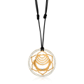 Sakral Chakra Yoga Anhnger 925 vergoldet mit Swarowski-Kristallen