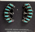 Trkis Ohrstecker Sterlingsilber Trkis Nadeln Zuni Indianerschmuck