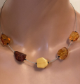 Natur Bernstein Collier Kandisform auf Draht