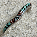 Multicolour Armreif Sterlingsilber Navajo Handarbeit