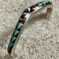 Multicolour Armreif Sterlingsilber Navajo Handarbeit
