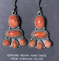 Spiny Oyster Hngeohrring Navajo Handarbeit