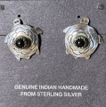 Schildkrten Ohrstecker mit Onyx Navajo Handarbeit