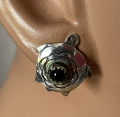 Schildkrten Ohrstecker mit Onyx Navajo Handarbeit