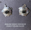 Schildkrten Ohrstecker mit Onyx Navajo Handarbeit