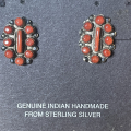 Koralle Petit Point Zuni Ohrstecker Zuni Handarbeit