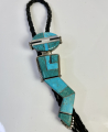 Trkis Yei Inlay Bolo Tie Navajo Indianerschmuck