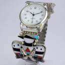 Thunderbird Inlay Armbanduhr Zuni Bobby Shack Indianerschmuck