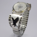 Adler Etched Inlay Armbanduhr Zuni Indianerschmuck Unisex