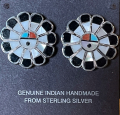 Sunface Ohrring Zuni Indianerschmuck