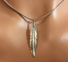 Feder Anhnger aus Sterlingsilber
