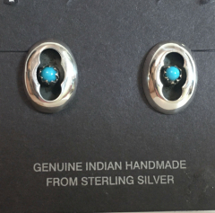 Trkis Ohrstecker Shadowbox Navajo