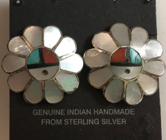 Sunface Ohrstecker Zuni MOP Multicolour