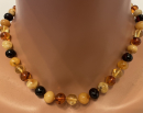 Natur Bernstein Perlenkette barock