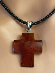 Natur Bernstein Kreuz gro