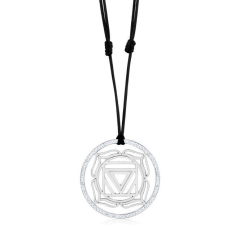 Wurzel Chakra Yoga Anhnger Sterlingsilber mit Swarowski-Kristallen