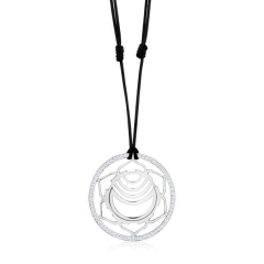 Sakral Chakra Yoga Anhnger Sterlingsilber mit Swarowski-Kristallen