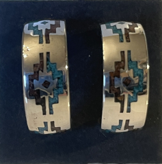 Trkis Koralle Rugdesign Ohrstecker