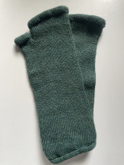 Handstulpe aus 100% Alpaka petrol