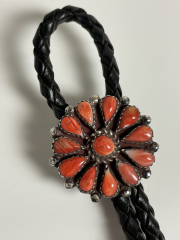 Spiny Oyster Bolo Tie Navajo Indianerschmuck